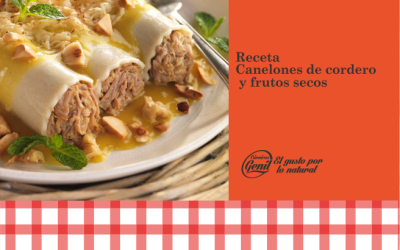 Canelones de cordero y frutos secos
