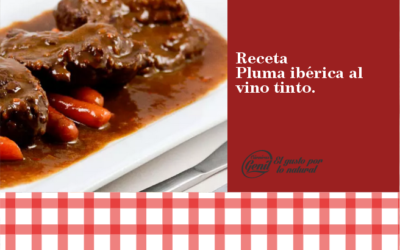 Receta pluma ibérica al vino tinto